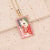 Women Retro Vintage Metal Fruit Copper Zircon Inlay Pendants