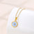 Korean Women Geometric Metal Titanium Steel Diamond Inlay Necklaces