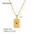 IG Style Quadrilateral Geometric Stainless Steel 18K Gold Plated Necklaces