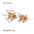 IG Style Irregular Tennis / Diamond Line Crown Bowknot Crown Geometric U-Shape Stainless Steel Electroplating Earrings