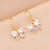 Women Butterfly Bowknot Metal Electroplating Earrings