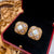 French Pearl Geometric Artificial Pearl Pearl Inlay Stud Earrings