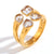 Fashion Niche Circle Geometric Heart Stainless Steel 18K Gold Plated Rings