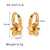 IG Style Circle Irregular Heart Heart Geometric U-Shape Titanium Steel Electroplating Earrings