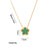 Minimalist Flower Titanium Steel 18K Gold Plated Necklaces