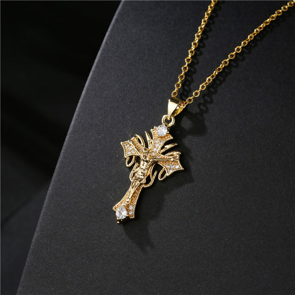 Unisex Cross Cross Copper Necklaces