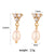 Fashion Circle Geometric Flower Stainless Steel 18K Gold Plated Earrings