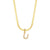 Fashion Letter Number Text Stainless Steel 18K Gold Plated Necklaces