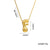 Letter Text Number Titanium Steel 18K Gold Plated Necklaces