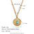 Fashion Circle Square Geometric Stainless Steel 18K Gold Plated Necklaces