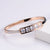 Fashion Women Checkered Metal Diamond Fruit Stainless Steel Bangles