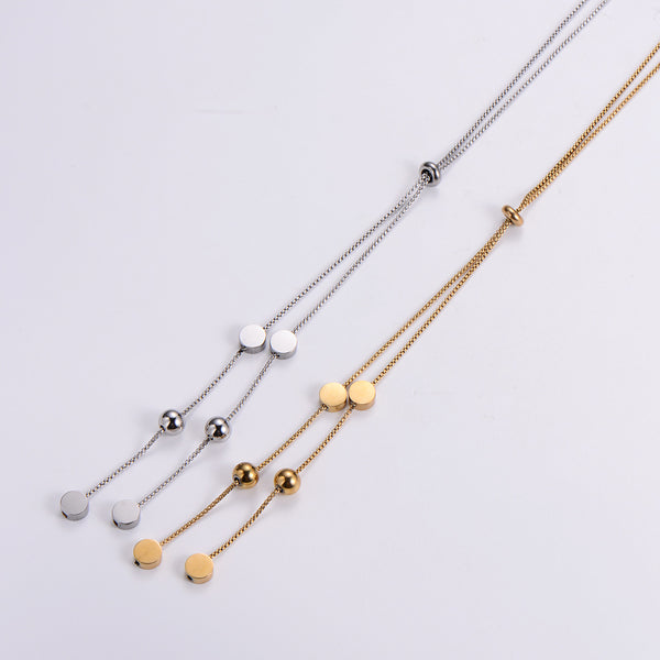 Women Minimalist Flower Titanium Steel Necklaces