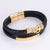 Retro Unisex Vintage Metal Anchor Leather Bangles