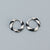 925 Sterling Silver Korean Twisted Geometric Silver Oil Dripping Stud Earrings