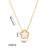 Minimalist Flower Titanium Steel 18K Gold Plated Necklaces