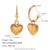 Fashion Heart Geometric Stainless Steel 18K Gold Plated Earrings