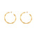 Fashion Round Geometric Stainless Steel 18K Gold Plated Stud Earrings