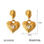 IG Style Heart Droplet Geometric Stainless Steel Electroplating Earrings