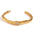 Fashion Quadrilateral Circle Stainless Steel 18K Gold Plated Bangles