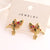 Moderate Luxury Women Bird Chinese Zodiac Animal Copper Diamond Inlay Earrings