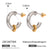 Circle Letter Number Text Stainless Steel Electroplating Earrings