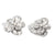 Fashion Petal Flower Stainless Steel Electroplating Stud Earrings