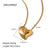 IG Style Checkered Geometric Stainless Steel 18K Gold Plated Necklaces