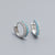 925 Sterling Silver Circle Geometric Silver Electroplating Earrings