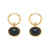 Fashion Round Circle Geometric Stainless Steel 18K Gold Plated Earrings