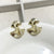 Fashion Droplet Copper Electroplating Stud Earrings