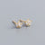 925 Sterling Silver Fashion Crown Crown Silver Diamond Inlay Stud Earrings