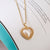 Minimalist Heart Geometric Copper Pendants