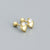 925 Sterling Silver Korean Heart Heart Silver Diamond Inlay Stud Earrings