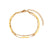 Women Fashion Stripe Geometric Stainless Steel 18K Gold Plated Bracelets