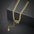 Korean Geometric Titanium Steel 18K Gold Plated Necklaces