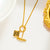 Moderate Luxury Geometric Titanium Steel 18K Gold Plated Necklaces