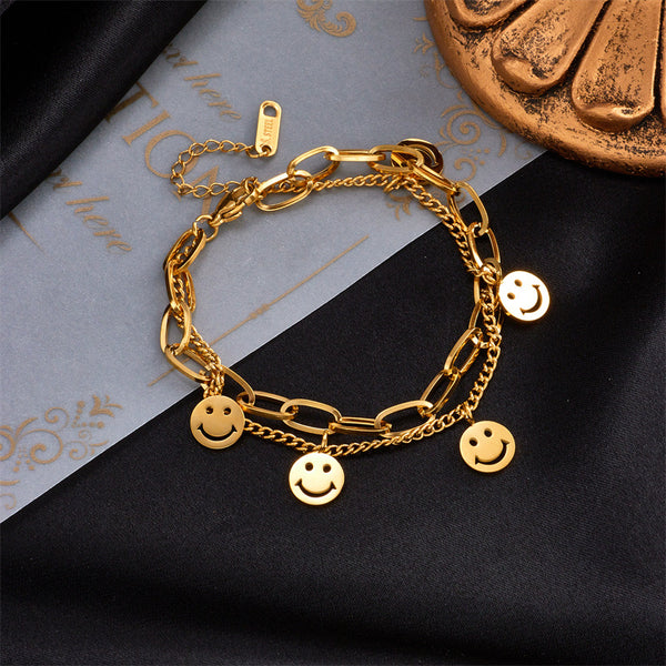 Women Chain Titanium Steel Electroplating Bracelets