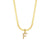 Fashion Letter Number Text Stainless Steel 18K Gold Plated Necklaces