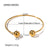 Women IG Style Sphere Geometric Stainless Steel 18K Gold Plated Bracelets