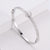 Japanese / Korean Women Metal Diamond Heart Stainless Steel Bangles