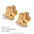 Fashion Petal Geometric Flower Stainless Steel 18K Gold Plated Earrings