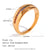 Women Fashion Circle Geometric Stainless Steel 18K Gold Plated Rings