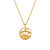 Fashion Round Geometric Stainless Steel 18K Gold Plated Necklaces