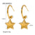 IG Style Heart Stainless Steel 18K Gold Plated Earrings