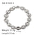 Women IG Style Pig Nose Irregular Geometric Stainless Steel Electroplating Bracelets