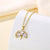 Women Minimalist Geometric Metal Fan-Shape Stainless Steel Electroplating Necklaces