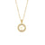 Fashion Round Number Text Letter Stainless Steel 18K Gold Plated Necklaces