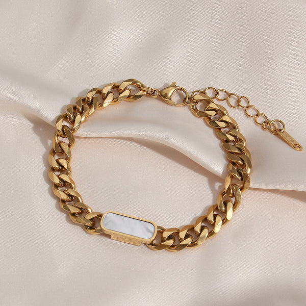 Women Geometric Stainless Steel 18K Gold Plated Bracelets