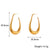 Fashion Circle Geometric Droplet Stainless Steel Electroplating Earrings