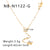 IG Style Butterfly Chinese Zodiac Animal Stainless Steel Electroplating Necklaces